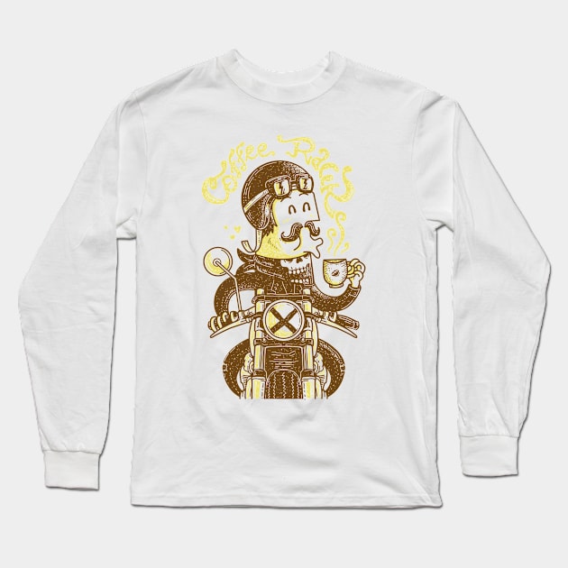 Coffee Racer Long Sleeve T-Shirt by Blazedfalcon